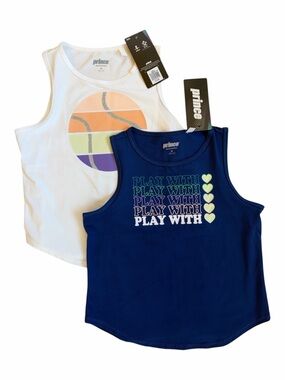 Prince Youth Navy & White Kids' Tennis Graphic T Tank Top Set
